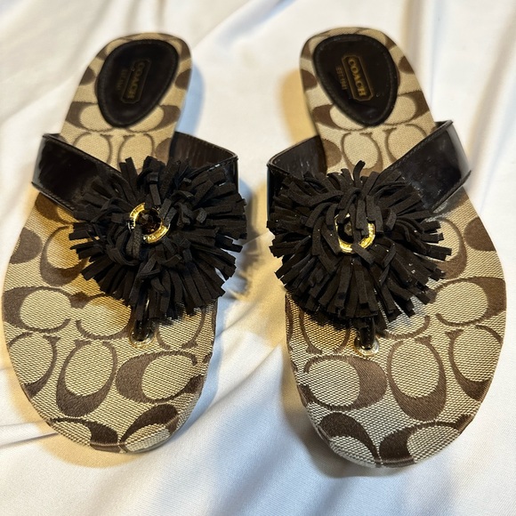 Coach Shoes - Coach ladies sandals. New without tags. Size 8. Perfect condition. Authentic
